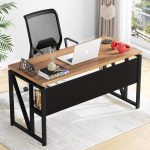 Executive desk with powder-coated MS frame and melamine board top in Dhaka