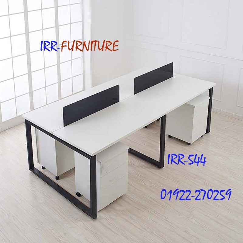 Open-Plan 4-Person Workstation Desk for Office – IRR-544
