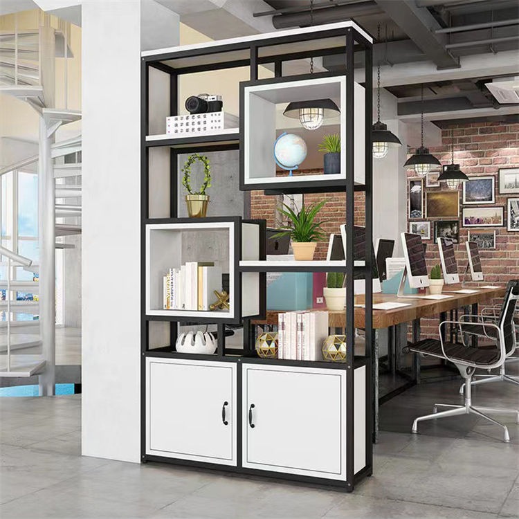 Minimalist Floor Standing Living Room Partition Storage Shelve-10